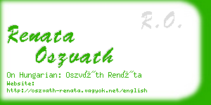 renata oszvath business card